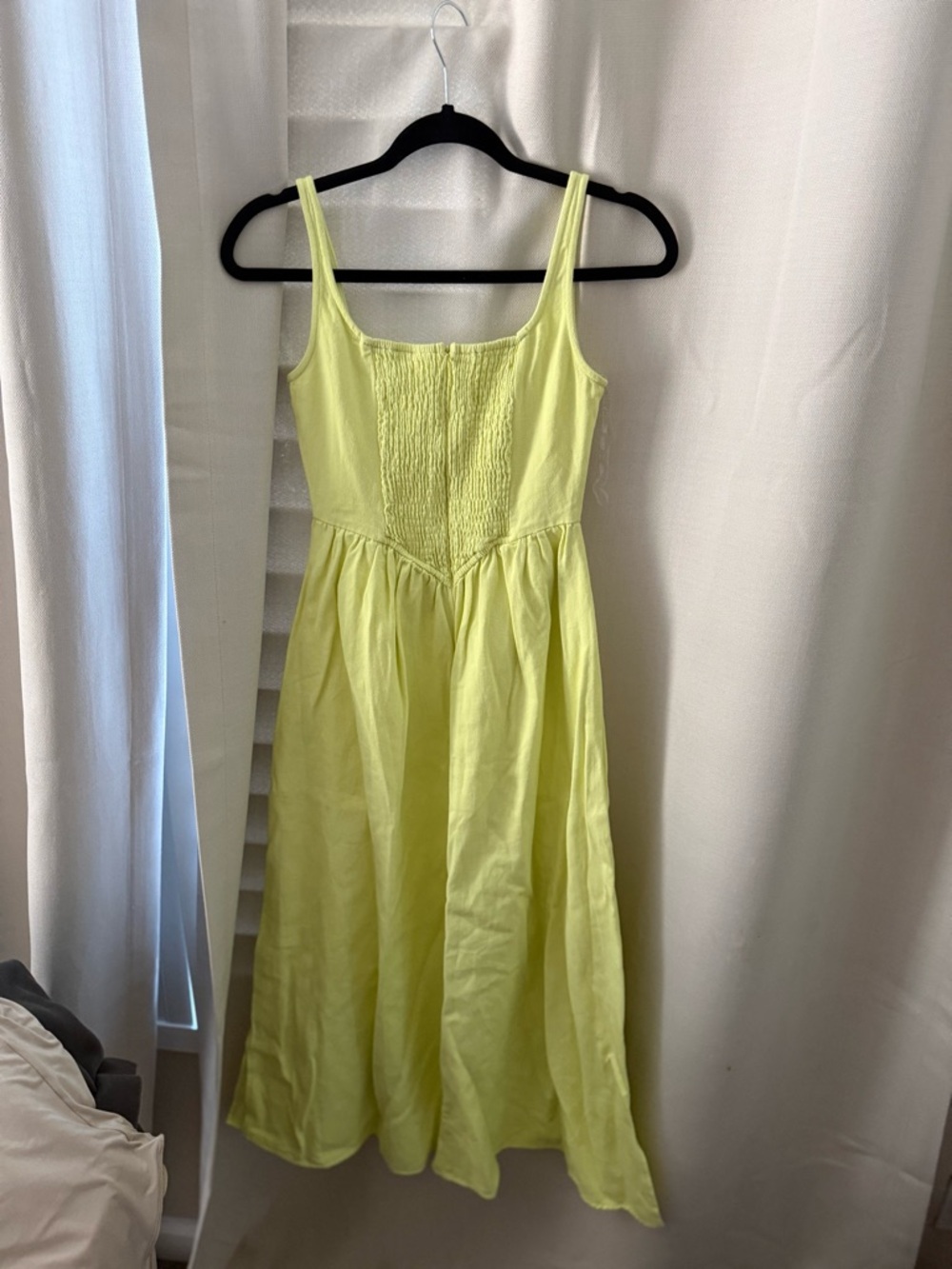NWT Showpo RHAZIYA MIDI DRESS Sleeveless Square-Neck Maxi Dress in Light Lime 8 - Picture 4 of 6